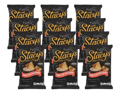 Stacy's Toasted Cheddar Pita Chips - Case of 12/7.33 oz