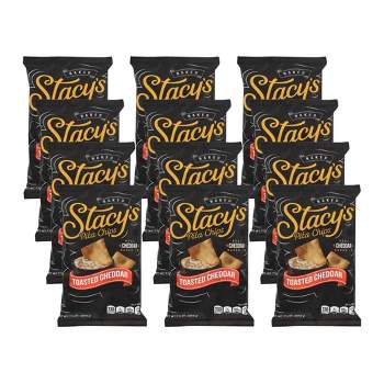 Stacy's Toasted Cheddar Pita Chips - Case of 12/7.33 oz