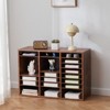 VEVOR Literature Organizer, 27 Compartments Office Mailbox with Removable Shelves, Wood Mailbox Sorter Particle Board, Brown - 2 of 4