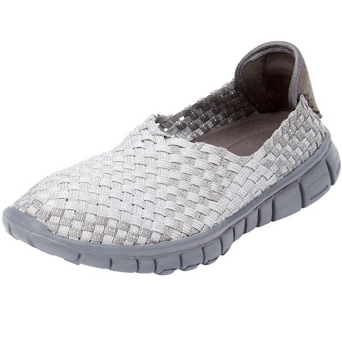 Женские кроссовки Comfortview CV Sport Ria Slip On Sneaker - 7 W, Silver Grey (Wide Widths Available)