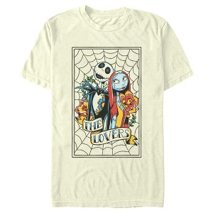 Men's The Nightmare Before Christmas Jack and Sally The Lovers Tattoo T-Shirt - 1 of 4