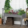 Okak Elevated Wooden Planter Box with Legs 33.8/48.3 Inch Raised Garden Bed for Vegetables, Herbs, Flowers - 2 of 4