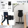 Gymax 2/4PC Folding Chair Heavy Duty Molded Chairs with Metal Curved Feet Wide Seat & Ergonomic Backrest Solid Frame Indoor Black/White - 4 of 4