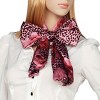 Slickblue Chic Pink Leopard & Rose Floral Pattern Silk Scarf – Soft, Lightweight Shawl for Women, 2 Different Sizes - 2 of 3