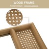 PexFix Classic Carved Arch Wood Frame with Rattan Bottom Wall Mirror - image 4 of 4