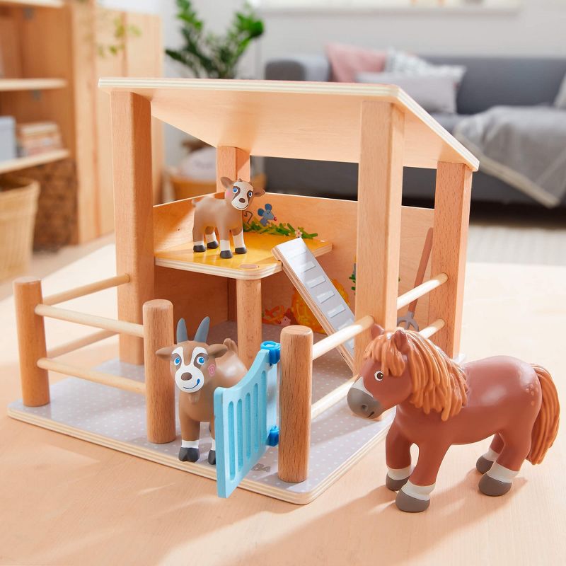 HABA Little Friends Petting Zoo with 3 Exclusive Farm Animal Figures, 3 of 8