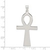 Black Bow Jewelry Sterling Silver Large Polished Ankh Cross Pendant, 26 x 52mm - 4 of 4