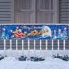 Collections Etc LED Lighted "Merry Christmas" Santa Claus Sleigh Banner - 2 of 2