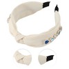 Unique Bargains Women's Elegant Heart Faux Diamond Wide Hairband 6.89"x5.51" 1 Pc - 3 of 3