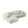 NicBex Couches for Living Room 108" Upholstered Modular L Shape Sectional Sofa Couch Set Free Combination Chenille With 6 Pillows for Bedroom - 2 of 4