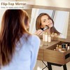 Resenkos Farmhouse Vanity Desk - Flip Top Mirror, Makeup Dressing Table, Rustic Charm - Rustic Brown - 4 of 4