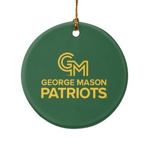 George Mason University Primary Logo Porcelain Holiday Christmas Tree Ornament - 1 of 4