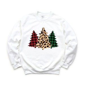 Simply Sage Market Women's Graphic Sweatshirt Christmas Trees - 1 of 4