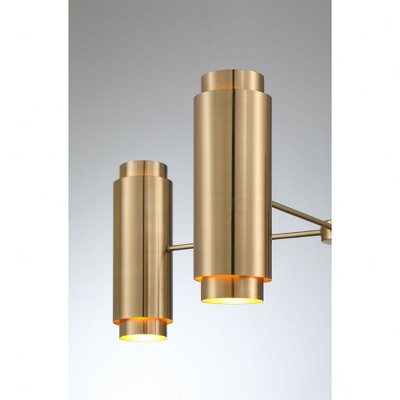 Noble Brass 8-Light Adjustable Metal Chandelier
