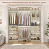 Aheaplus 80"-120" Closet System with Door and Wooden Drawers - 3 of 4