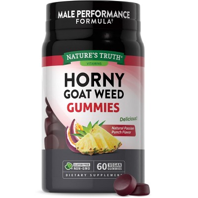 Nature's Truth Horny Goat Weed Gummies | 60 Count | with Maca Root | Passion Punch Flavor