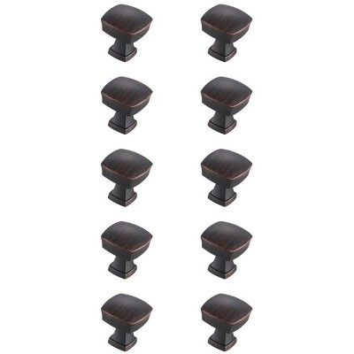 Elegant Lighting Irvin 1.3Inch Oil-rubbed Bronze Square Knob Multipack (Set of 10)
