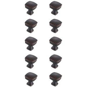 Elegant Lighting Irvin 1.3Inch Oil-rubbed Bronze Square Knob Multipack (Set of 10) - 1 of 4