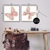 Stupell Industries Pink & Glam Butterflies Nature Black Framed Giclee Art (Set of 2) - 3 of 4