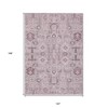 Pink Mauve And Blush Oriental Washable Indoor Outdoor Area Rug - 3 of 4