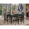 HomeStock 7-Piece Rectangle Black Finish Solid Wood Top Dining Table with 6 Chairs - 2 of 4