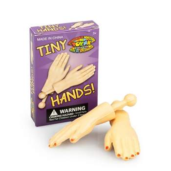 Tiny Hands 4.5-Inch Novelty Toys | Beige Left and Right Hands | Plastic  Hand Puppets with Holding Sticks | Funny Gag Gifts, Figures for Imaginative