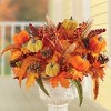 Collections Etc Artificial Autumn Harvest Pumpkin Bushes - Set of 3 12 X 12 X 15 - 2 of 2