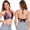 Anna-Kaci Women's Sequin Sparkle Halterneck Bralette Top with Ring Detail and Adjustable Straps - 3 of 4