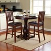 FurniFact,Elegant Wooden Bar Stools – Counter Height Chairs with Back, Set of 2 - 3 of 3