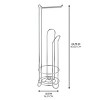 iDesign Toilet Paper Holder Stand - Bathroom Storage with 3-Roll Reserve - Chrome - 3 of 4