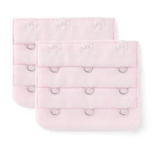 Allegra K Women's 3 Hook 3 Row Stretchy Bra Strap Extenders Hooks Bra Band - 1 of 3