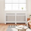 vidaXL Radiator Cover White MDF 67.7" - 3 of 4