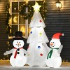 ChicFurnit Inflatable Holiday Decorations 6FT Christmas Tree and Snowmen Inflatable Decoration for Holiday Yard Display, White, 59"*33.5"*70.8" - 4 of 4