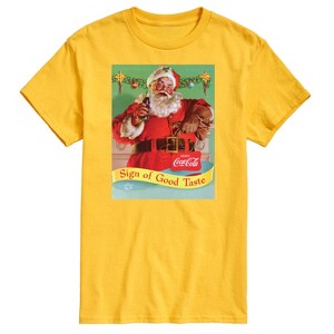Men's - Coca-Cola - Sip Of Good Taste Vintage Coca Cola Santa Short Sleeve Graphic T-Shirt - 1 of 4