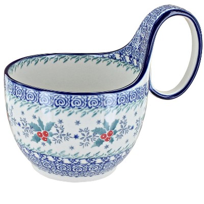 Blue Rose Polish Pottery 845 Ceramika Artystyczna Soup Mug