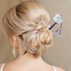 Unique Bargains Hair Chopstick Black White 1 Pc - 2 of 4