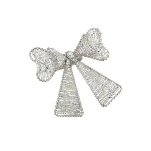 Saro Lifestyle Beaded Bow Napkin Ring (Set of 4) - 1 of 3