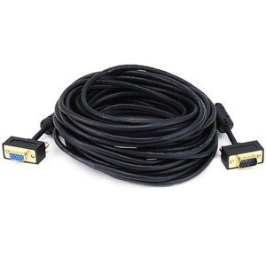 Monoprice Ultra Slim SVGA Super VGA Male to Female Monitor Cable - 35 Feet With Ferrites | 30/32AWG, Gold Plated Connector - 1 of 4