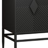 Accent Storage Cabinet Buffet Cabinet With 2 Doors,Kitchen Pantry Cabinet,Wooden Corner Pantry Cabinet With Adjustable Shelves-Maison Boucle - 4 of 4