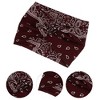 Unique Bargains Women's Widening Knotted Headwrap Brown Yellow Black Red 4 Pcs - 2 of 4