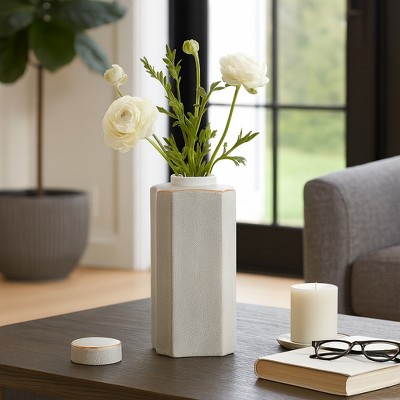 Decorative Abstract Jar with Lid for Living Room Decor - Versatile House Accessory for Flower Vase, Jar Decor, or Container