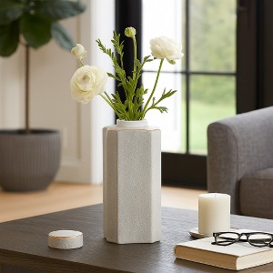 Decorative Abstract Jar with Lid for Living Room Decor - Versatile House Accessory for Flower Vase, Jar Decor, or Container - 1 of 4