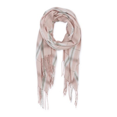 Design Imports Caroline Plaid Scarf - Pink