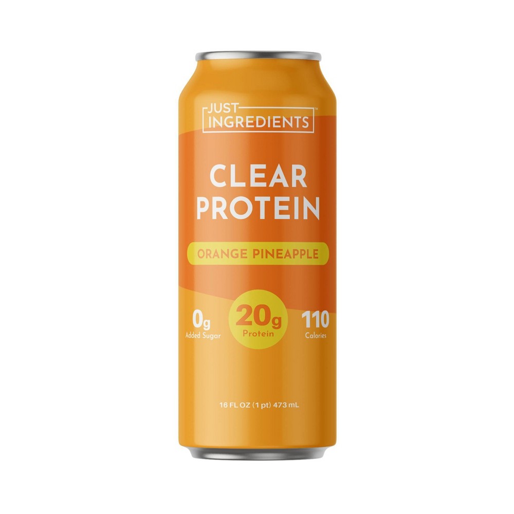 Just Ingredients Orange Pineapple Flavored Clear Protein - 16 fl oz Can