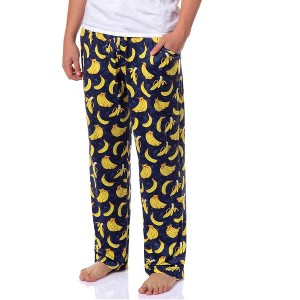 PJammy Men's Going Bananas Tossed Print Lounge Sleep Pajama Pants Blue - 1 of 4