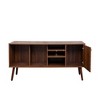 Dolonm 53.15 in. Modern TV Stand with Storage, 3 Open Shelves and Sturdy Wood Legs for Living Room & Bedroom - 4 of 4