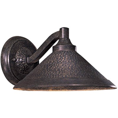 Minka Lavery Industrial Outdoor Wall Light Fixture Hammered Aspen Bronze Dark Sky 6 1/2" for Post Exterior Barn House Porch Patio