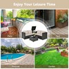 Costway 8PCS Outdoor Patio Rattan Furniture Set Cushioned Loveseat Storage Table - 3 of 4