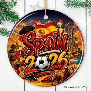 Spain 2026 Soccer Cup Global Championship Ornament, Fans Football