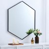 Elegant Lighting Metal frame hexagon mirror 38 inch in Black - 3 of 4